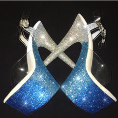 7" Royal-Blue Hawaii-Silver Ombre