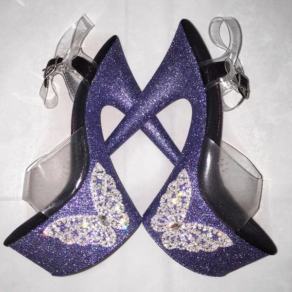 7" Periwinkle Butterfly Diamonds