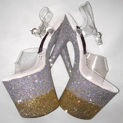 8" Silver/Gold Ombre