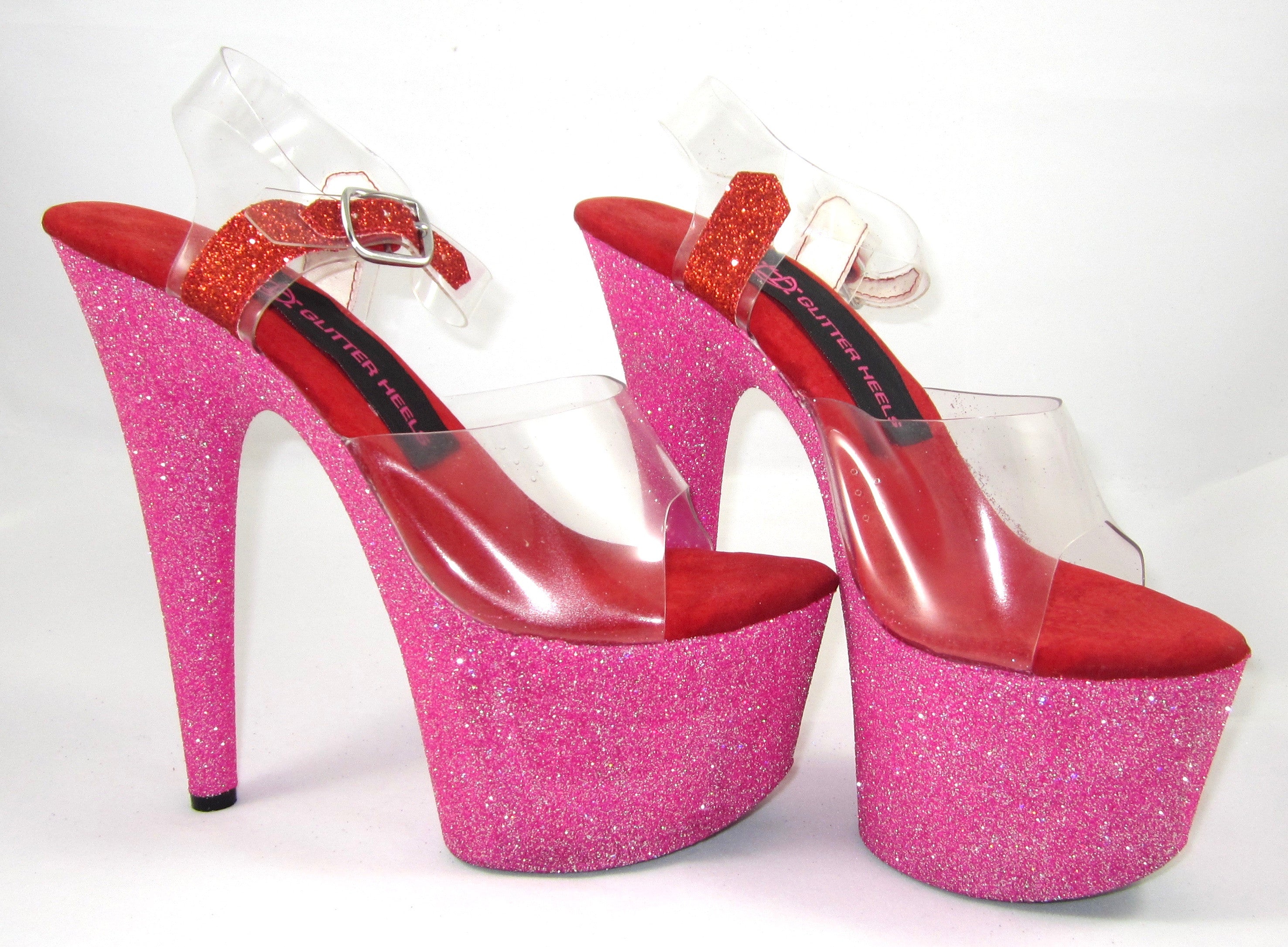 7" Shocking Pink on Red Footbed