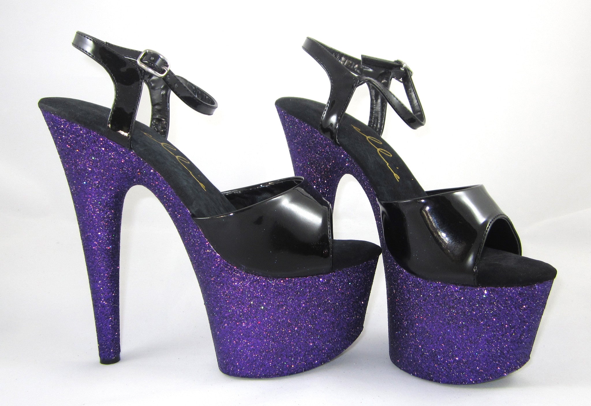 7" Purple Shadow with Black Straps