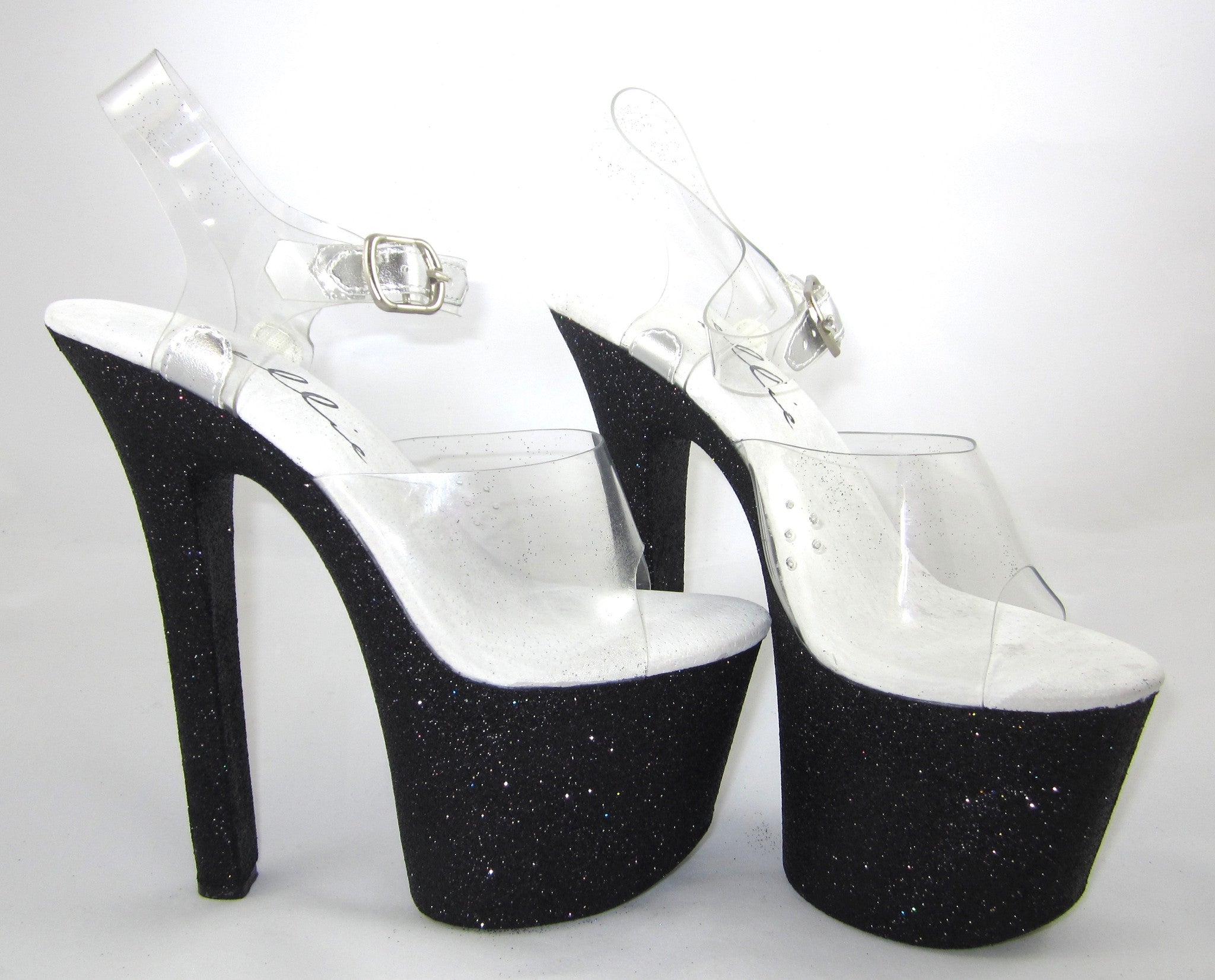 7" Black with White Footbed