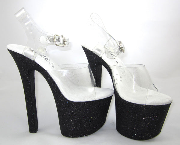 7" Black with White Footbed