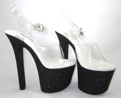 7" Black with White Footbed