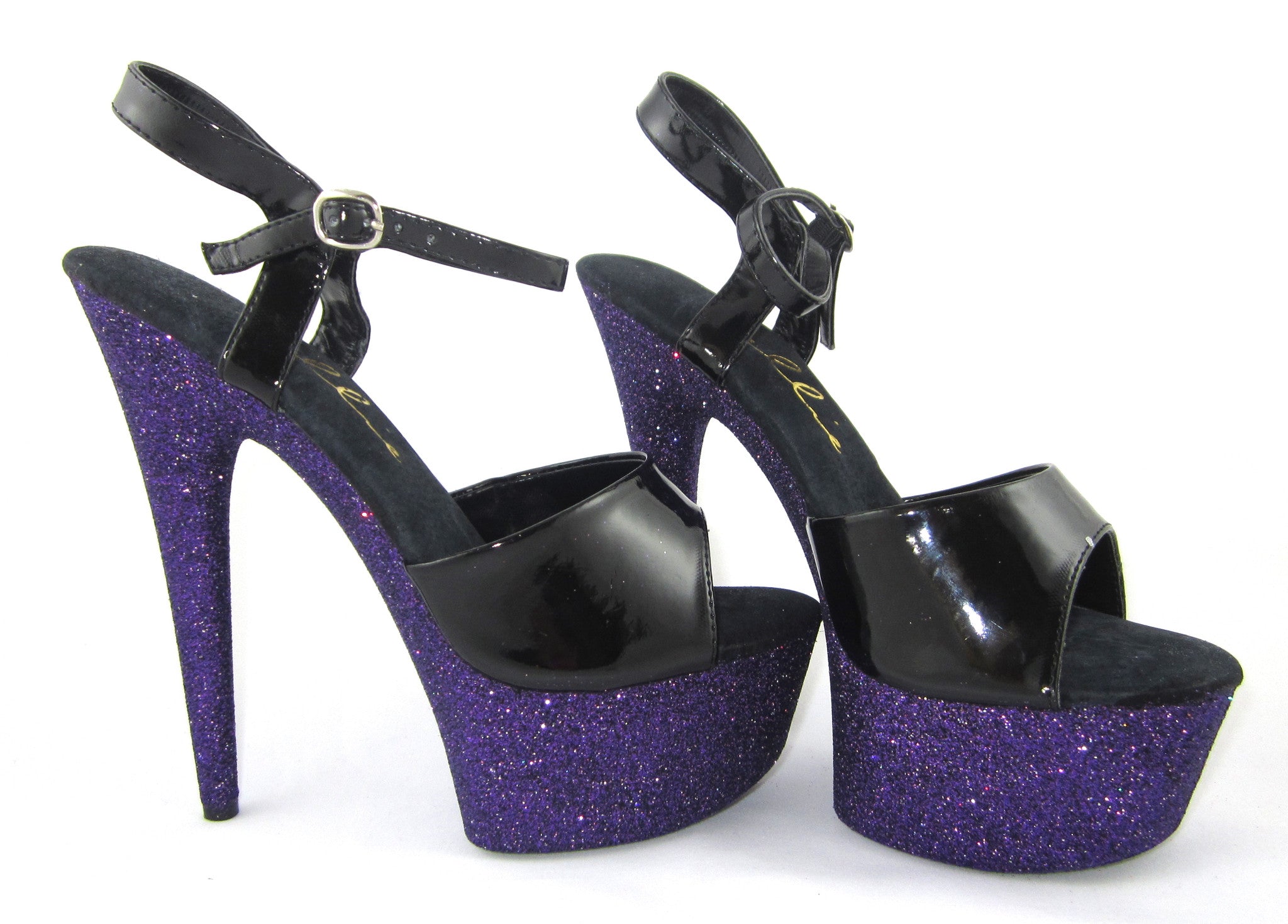 6" Purple Shadow with Black Straps