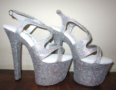 7" Silver Nadia with Silver Straps