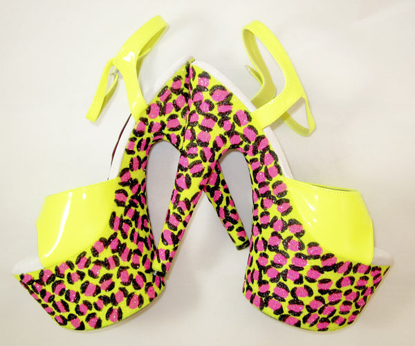 7" Jungle Leopard Glitter Heels