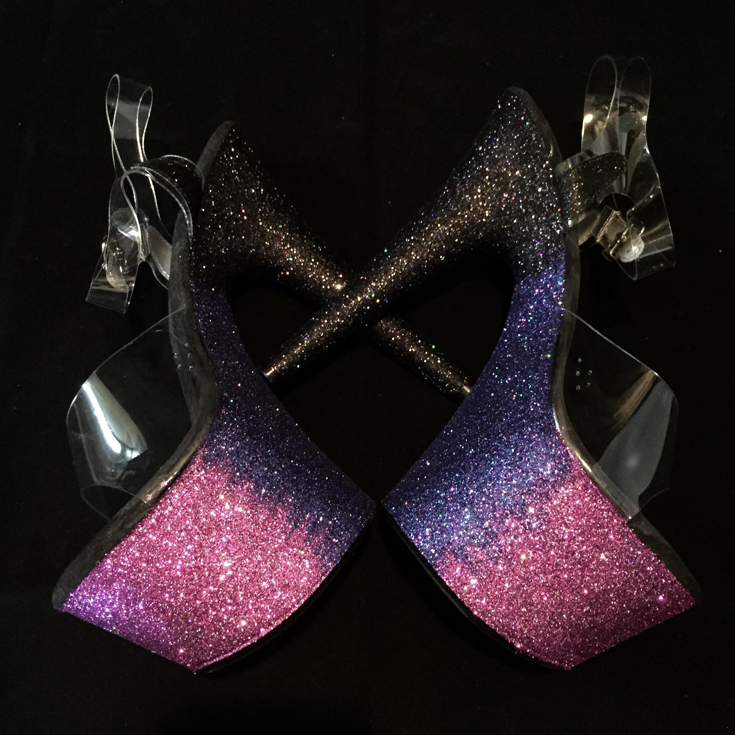 7" Fuchsia -Wink -Black Ombre