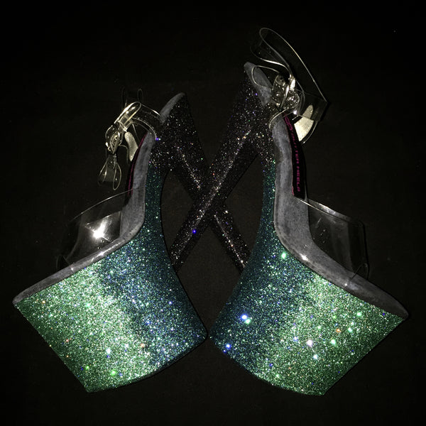 8" Emerald-Poison-Blackhole Ombre