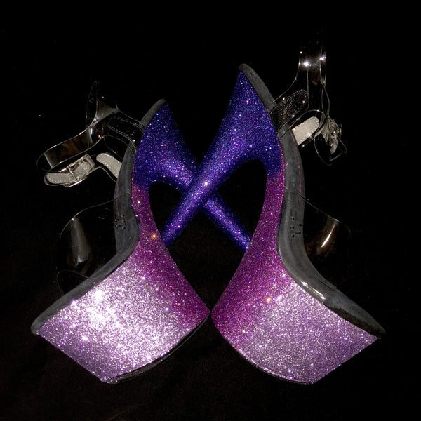 7" Orchid-Fuchsia-Wink Ombre on Fuchsia Footbed