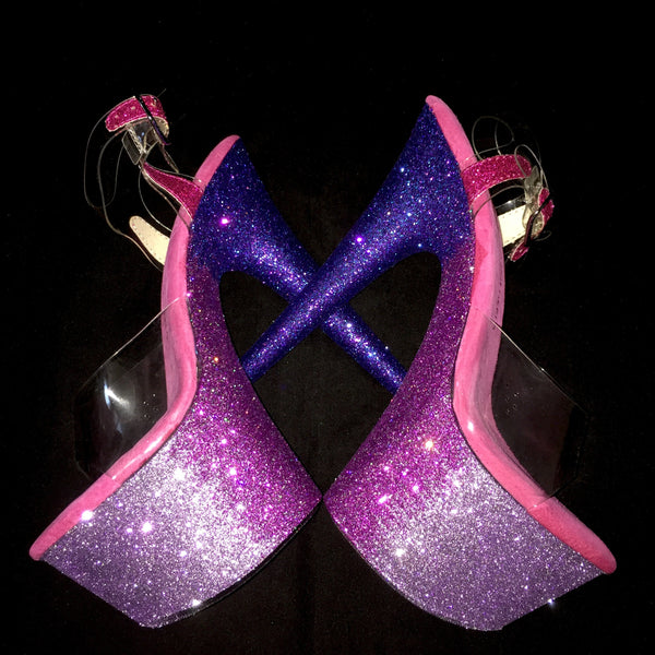 7" Orchid-Fuchsia-Wink Ombre on Fuchsia Footbed