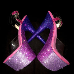 7" Orchid-Fuchsia-Wink Ombre on Fuchsia Footbed