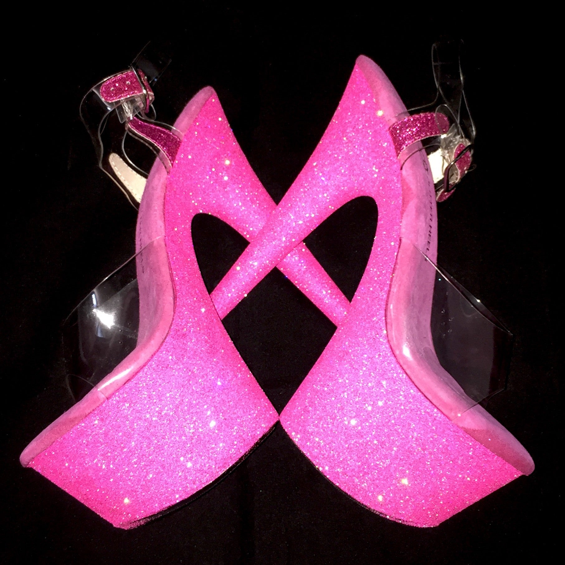 7" Shocking Pink on Dark Pink Footbed