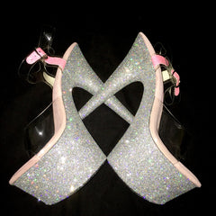 7" Silver with Baby Pink Footbed