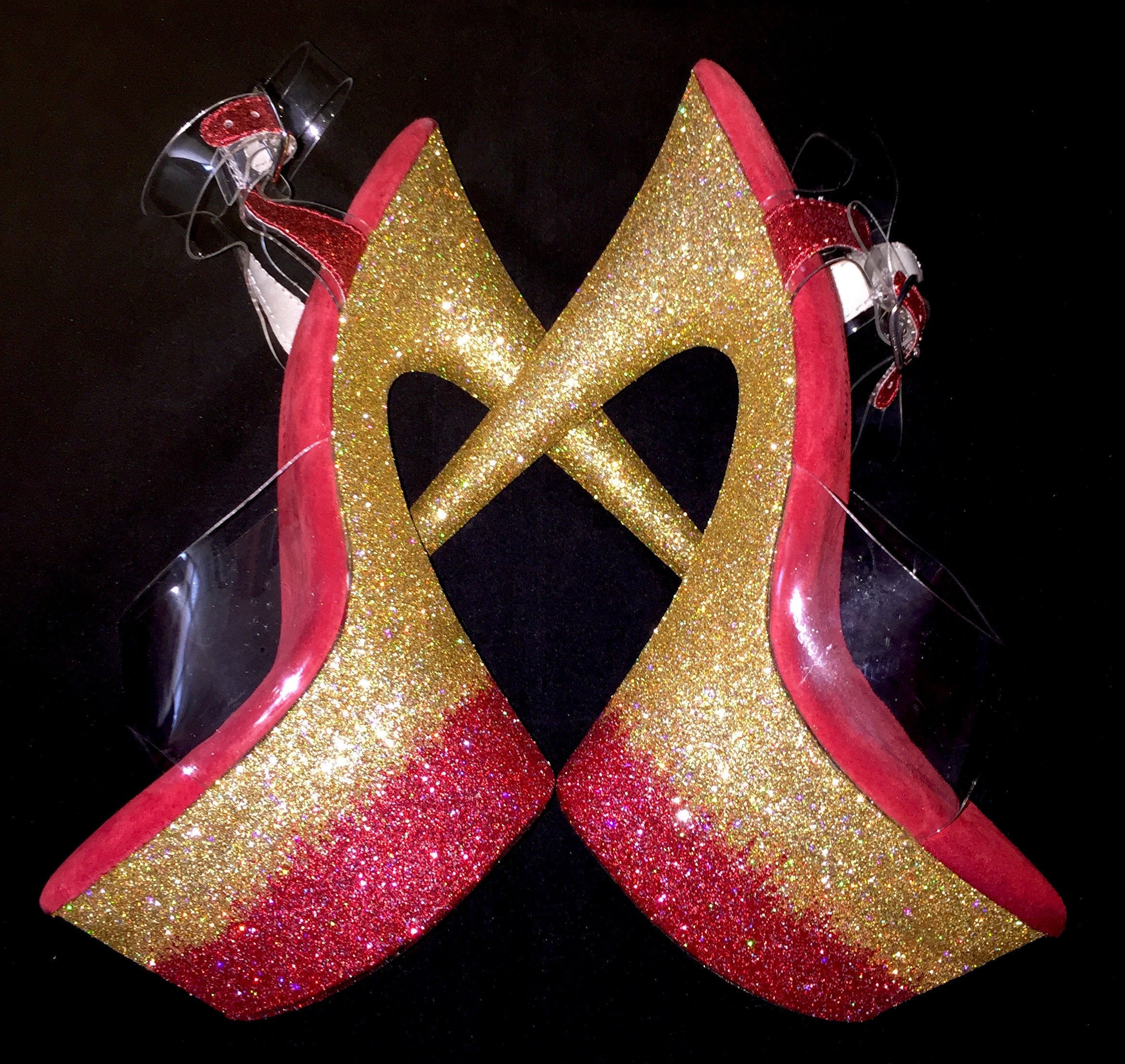 7" Gold/Red Ombre