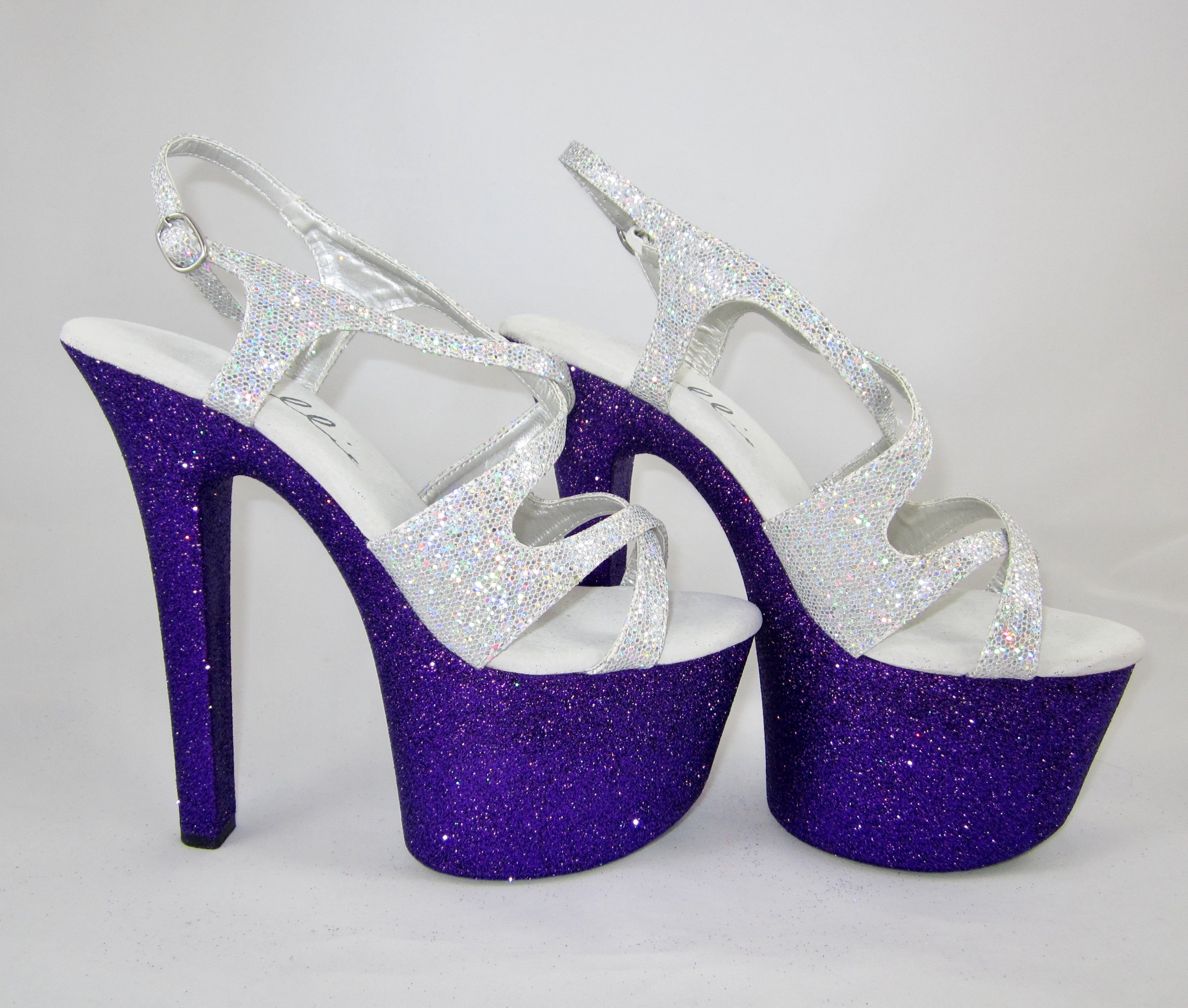 7" Purple Nadia with Silver Straps