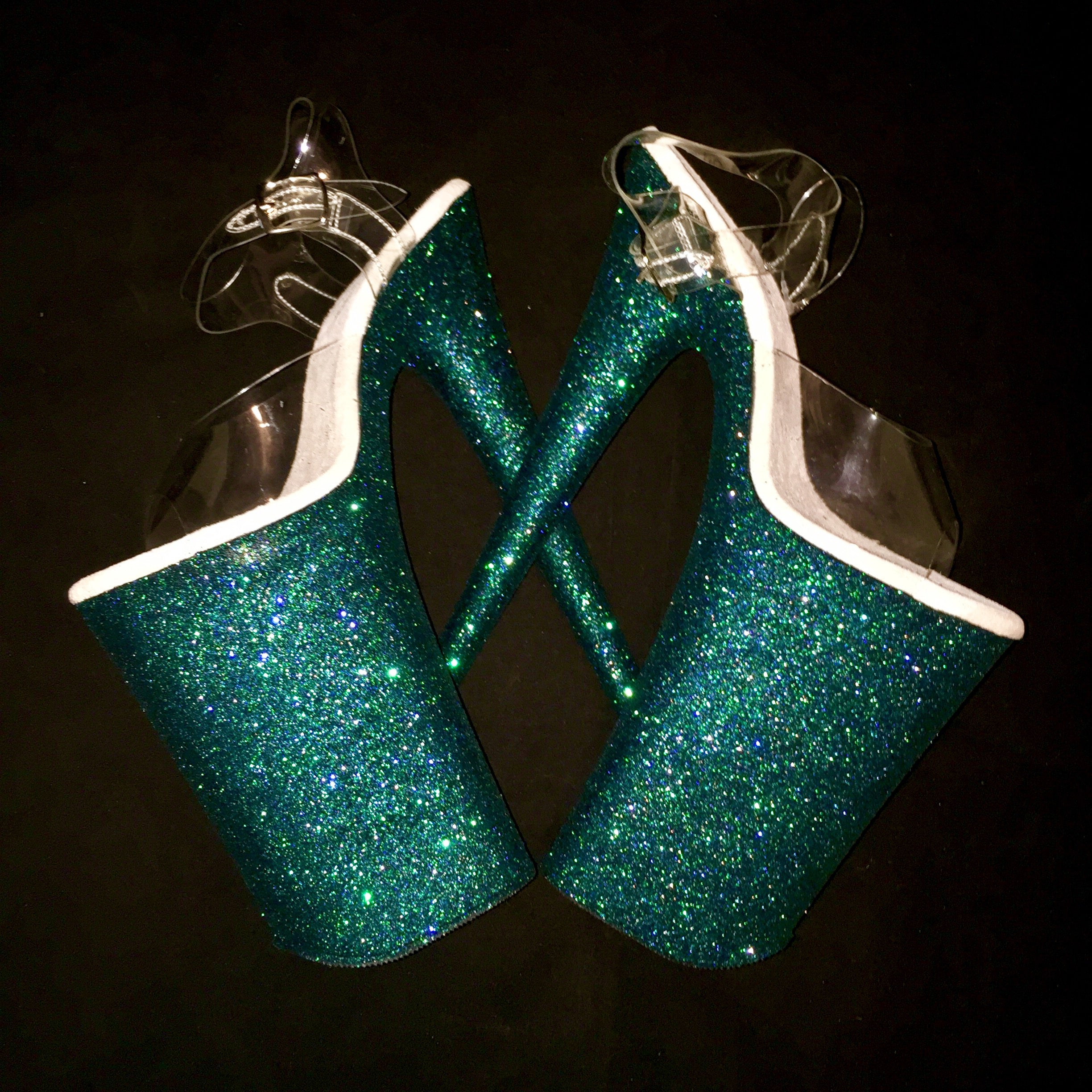 10" Poison VEGAN Glitter Heels