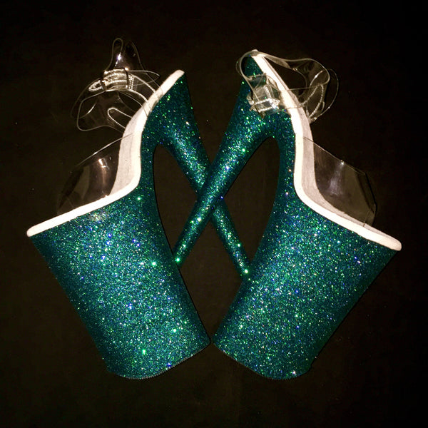 10" Poison VEGAN Glitter Heels