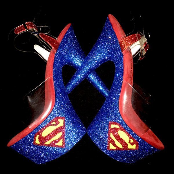 7" Superman Glitter Heels